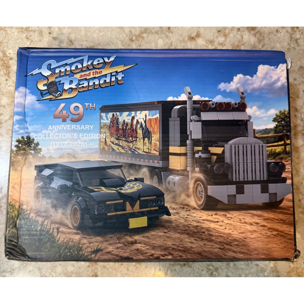 Smokey and the Bandit 49th Anniversary Building Block Set Trans Am Truck Car